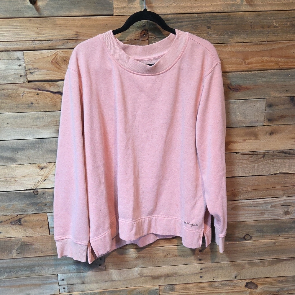 Eddie Bauer Light Pink Scoop-Neck Crew Sweatshirt